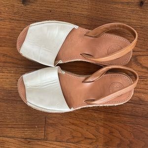 White Morkas espadrille leather sandal